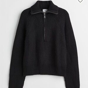 H&M Black Ribbed Sweater